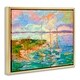 preview thumbnail 16 of 25, Stupell Vivid Abstract Coast with Boats Framed Floater Canvas Wall Art Design By Dorothy Fagan