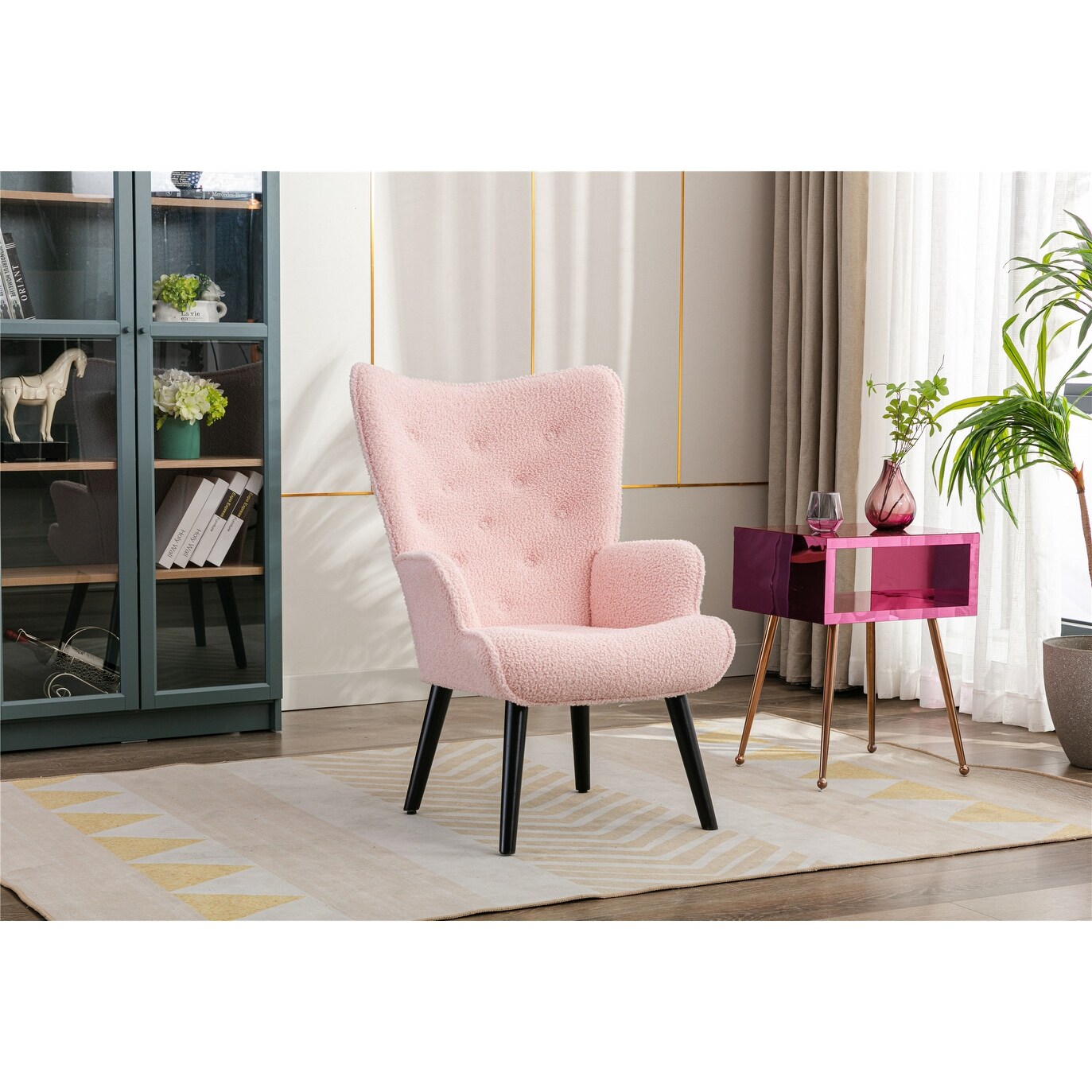 Hobby lobby store pink velvet chair