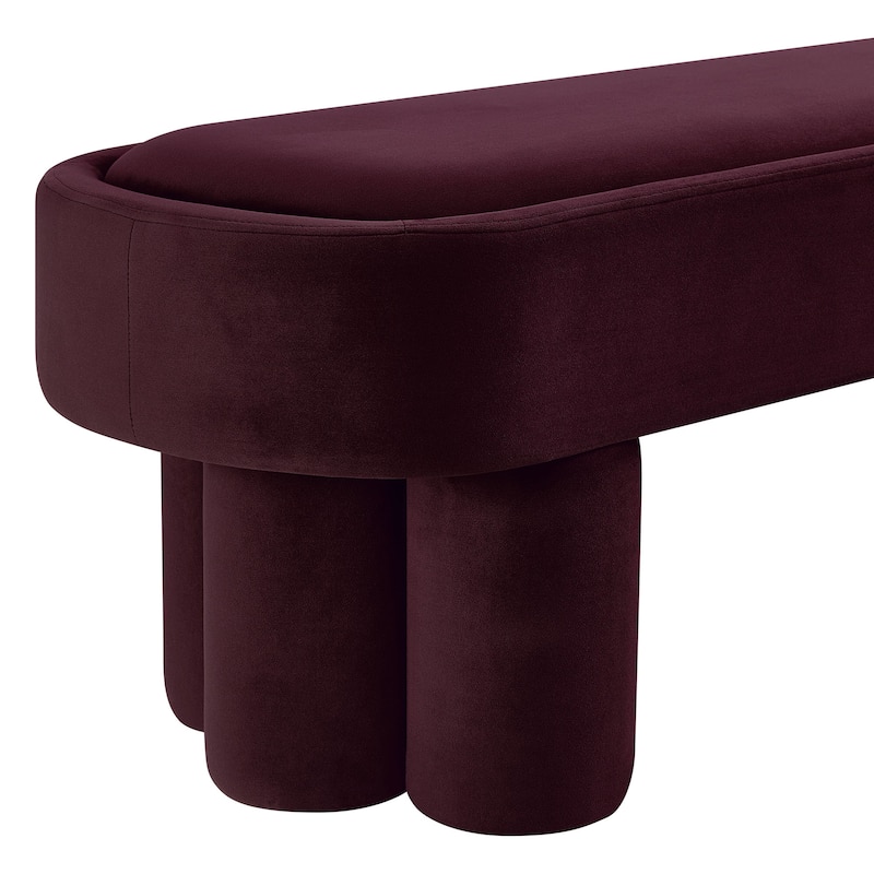 Mossi Oval Performance Velvet Accent Bench