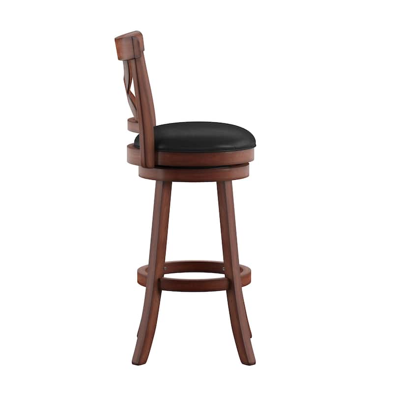 Crosby Cherry X-back 29-inch Swivel High Back Barstool by iNSPIRE Q Classic