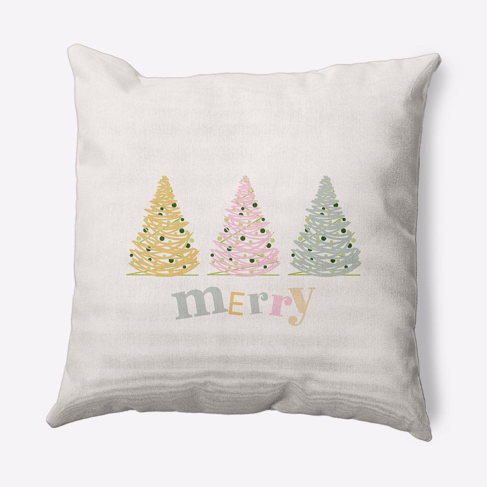 Merry Trees Christmas Decorative Throw Pillow