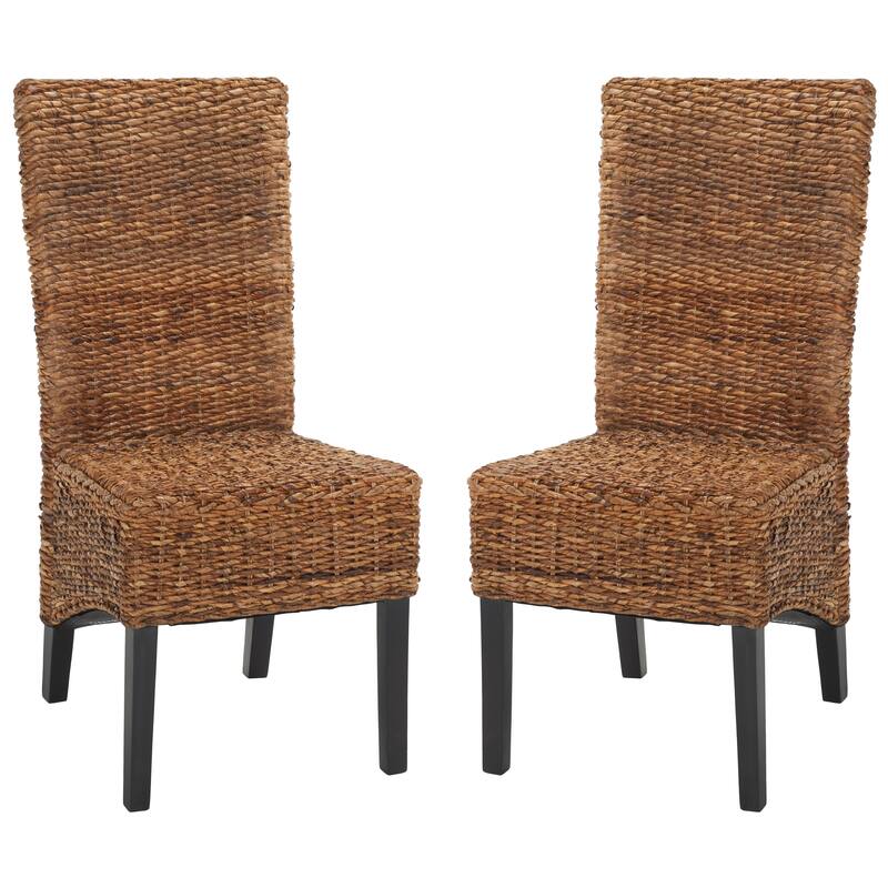 SAFAVIEH Georgetta Dining Natural Dining Chair (Set of 2) - 18.1" x 23.2" x 40.6" - 18Wx23Dx41H