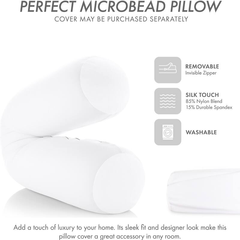 Straight Body Pillow, Premium Microbead,Side Sleeping / Pregnant Women