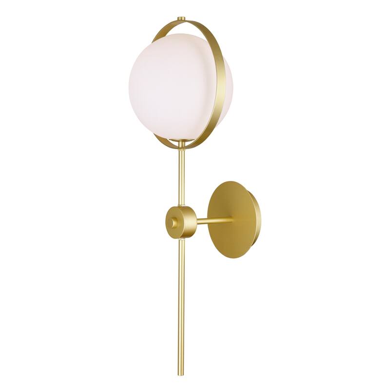 Da Vinci 1 Light 10in Brass Wall Light - Medallion Gold - Medallion Gold