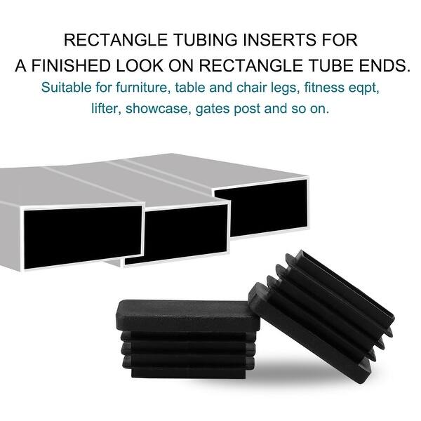 Shop 6pcs 13 X 38mm Plastic Rectangle Ribbed Tube Inserts End Cover Cap Furniture Glide Table Chair Feet Floor Protector Overstock 28710631