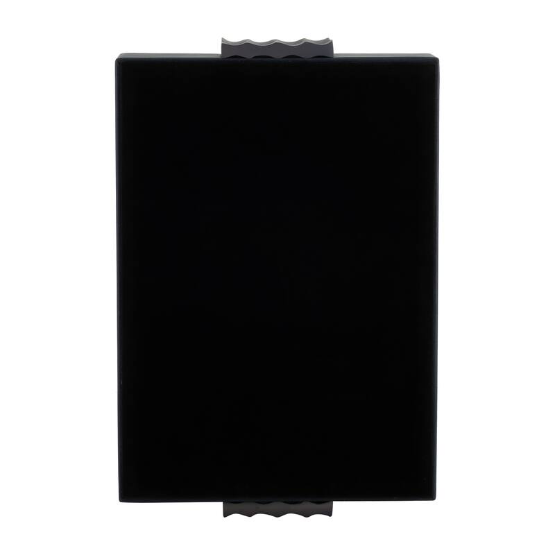 Set of Two, Wood and Leather Trays, Blue/Ombre Finish, Decorative Table Decor, Crafted with