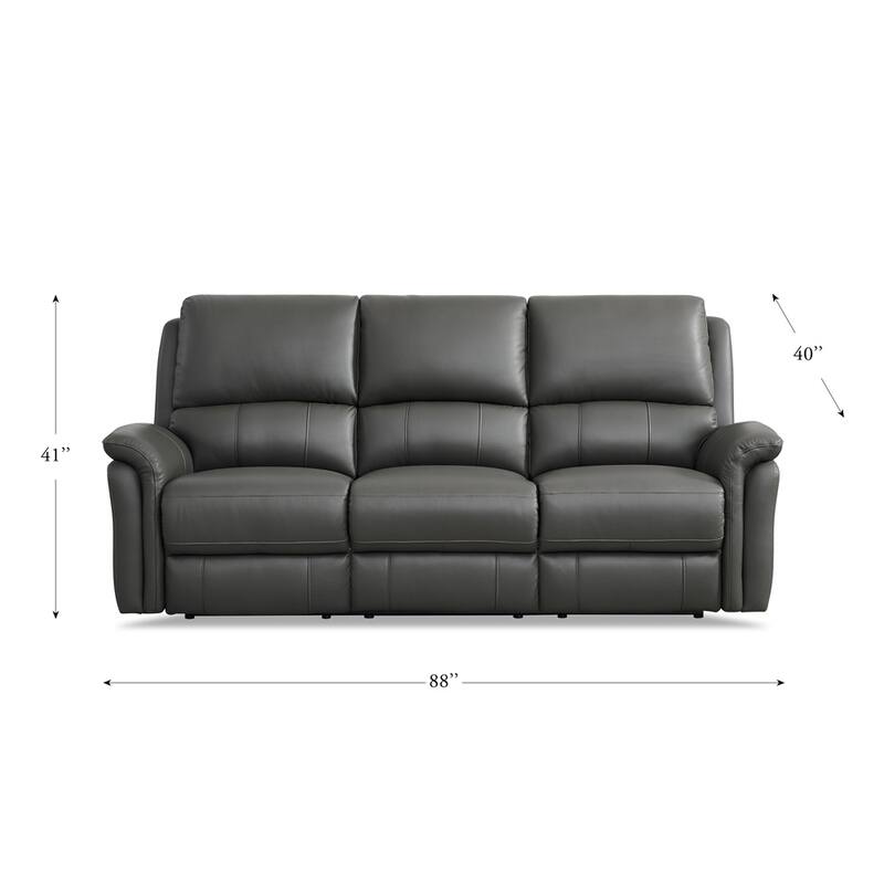 Hydeline Erindale Zero Gravity Power Recline and Headrest Top Grain Leather Sofa and Loveseat