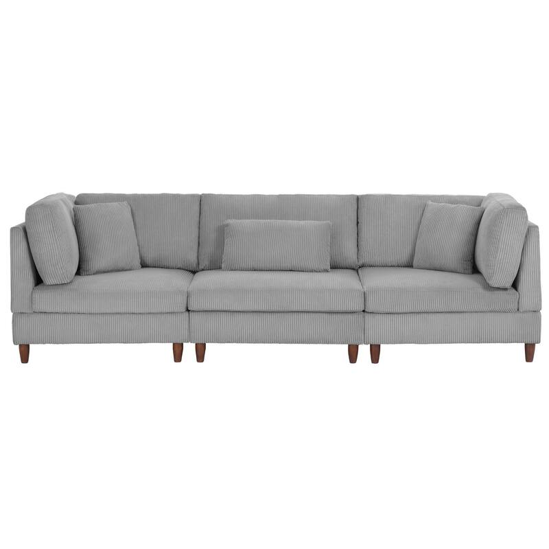 80.3" W Upholstered 3-Piece Sectional Modular Sofa