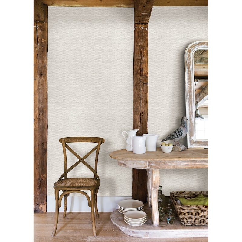 Plaited Grass White Wallpaper