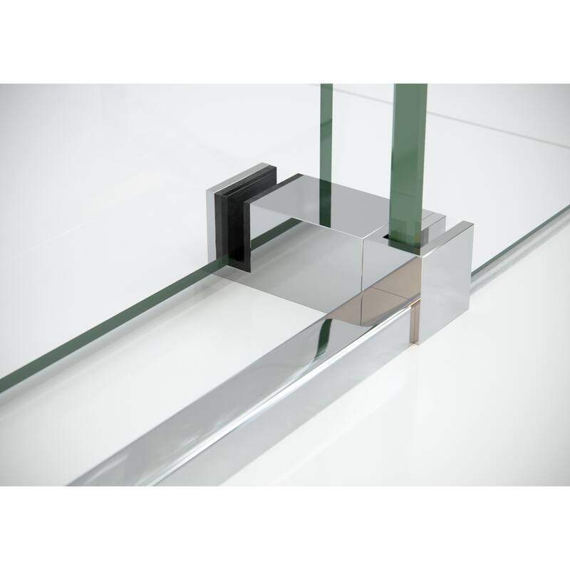 Glass Warehouse 48 in. - 52 in. x 32 in. x 78 in. Frameless Sliding Shower Door with Return Panel