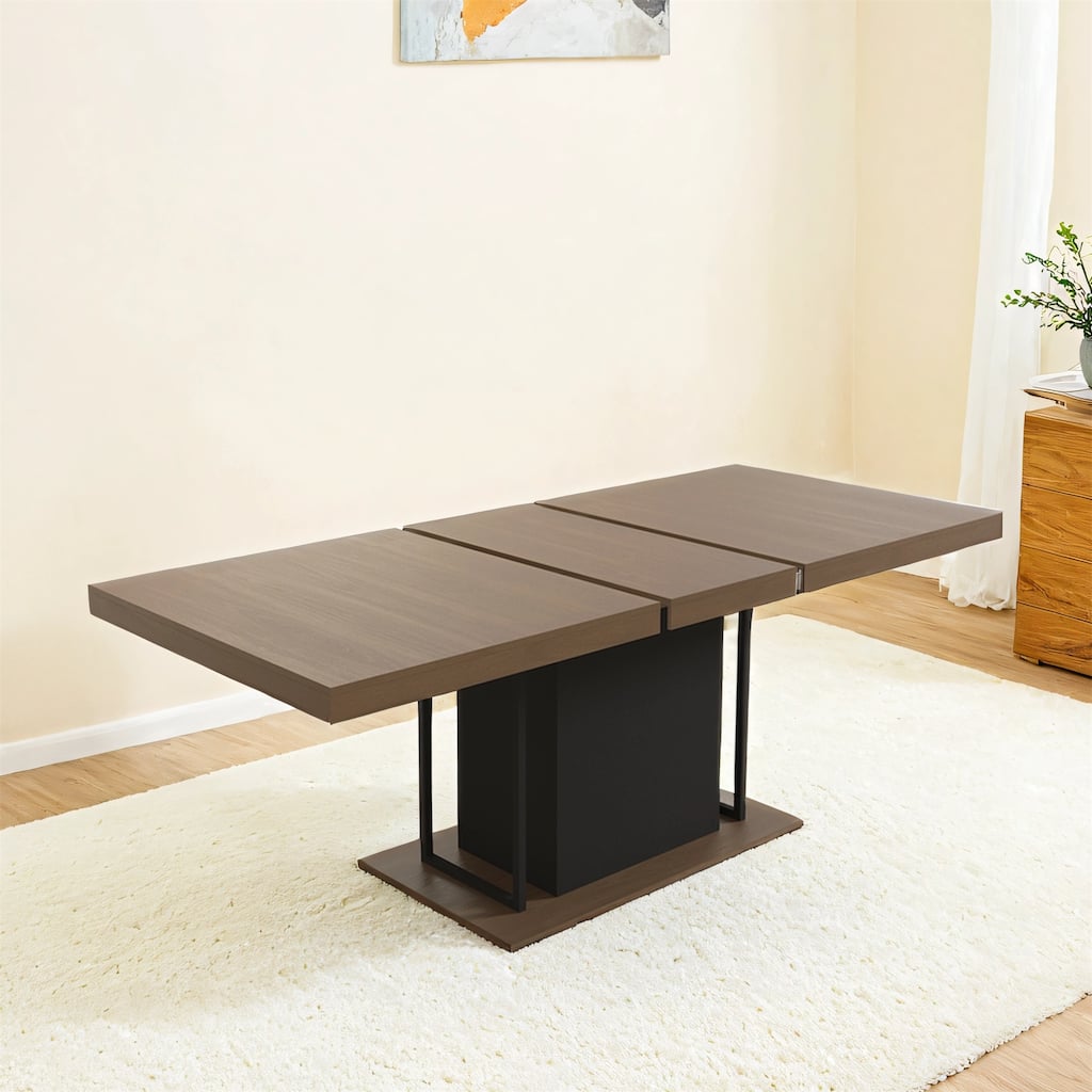 Rustic Extendable Dining Table for 6-10 People