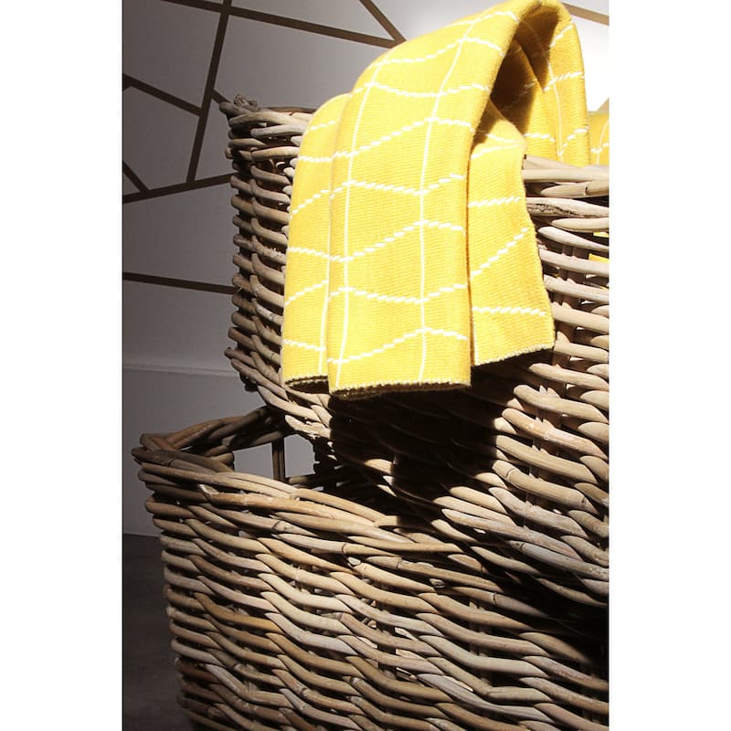 Grayson Natural Rattan Woven Nested Basket Set by East at Main (Set of 2)