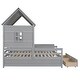 preview thumbnail 7 of 18, Twin Size Wood House Platform Beds with 2 Drawers for Boy and Girl Shared Beds, Combination of 2 Side by Side Twin Size Beds