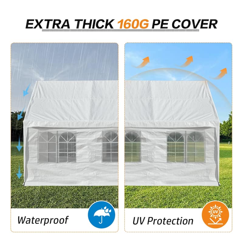 Aoodor Marquee Party Tent with Church Window Sidewalls ,Waterproof Pavillion Tent ,Outdoor Event Tent,Wedding Party Tent
