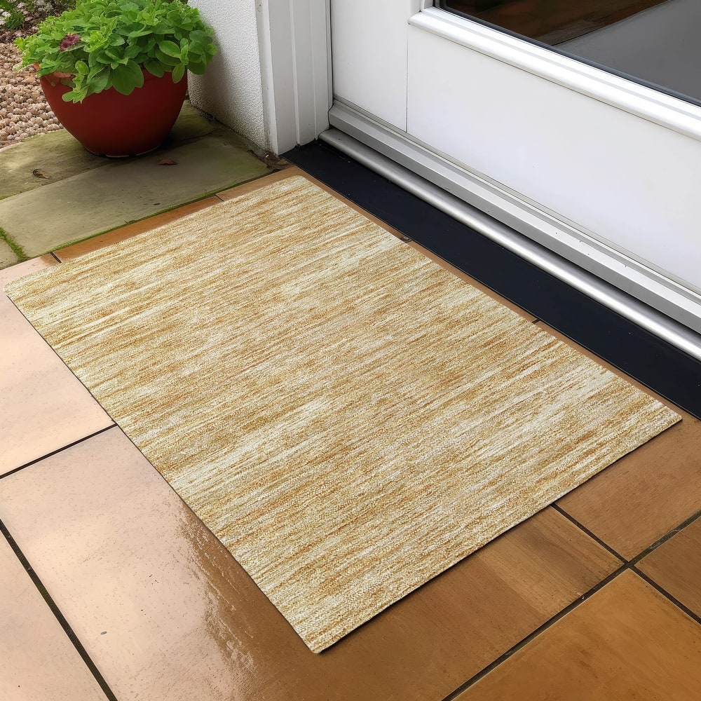 Machine Washable Indoor/ Outdoor Chantille Abstract Stripe Rug