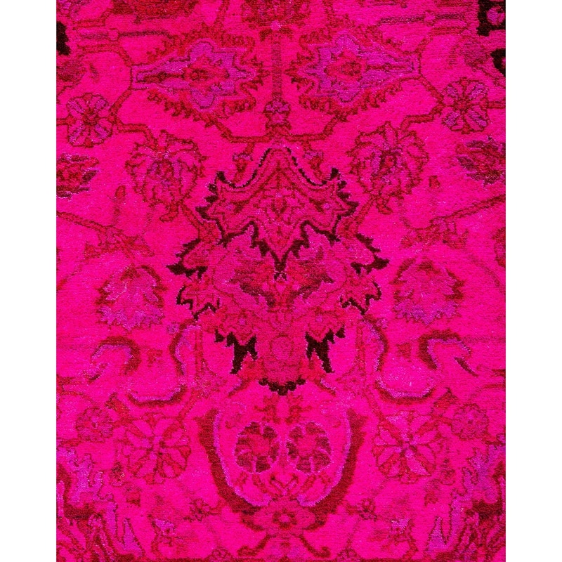 Contemporary Overdyed Wool Hand Knotted Area Rug - 6' 2" x 9' 1"