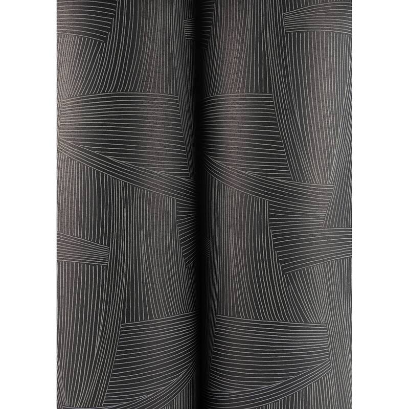 A-Street Prints Reid Black Woven Geometric Wallpaper