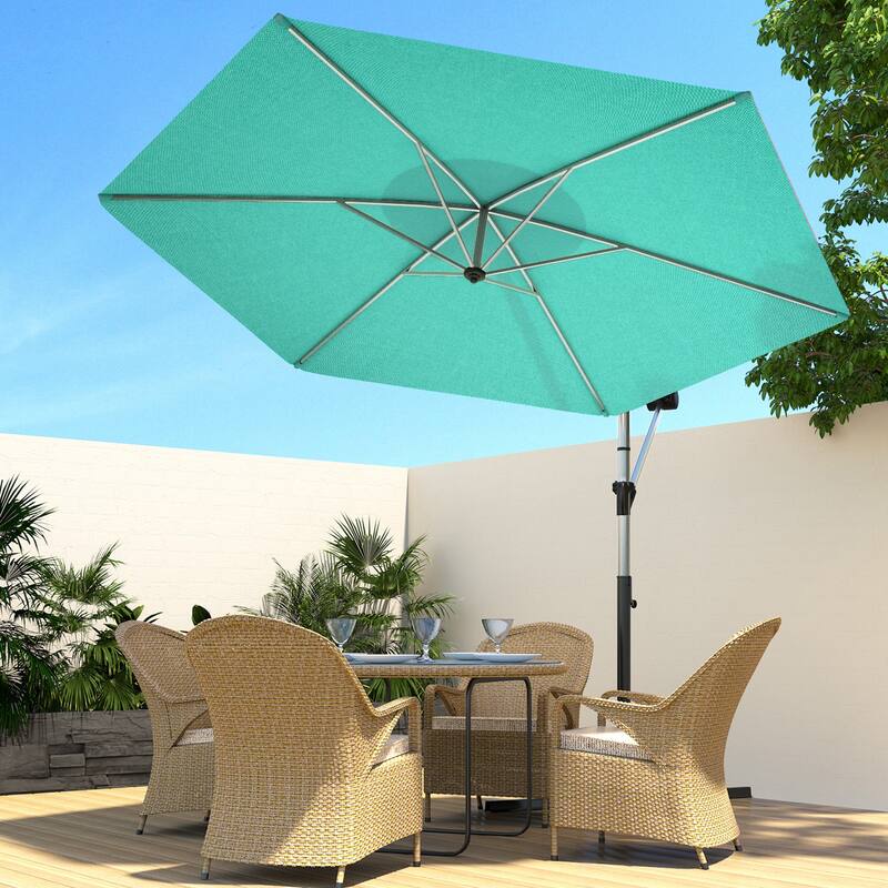 COSIEST 10ft Outdoor Offset Hanging Umbrella Patio Umbrella