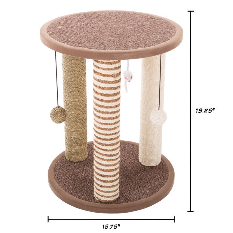 Petmaker Cat Scratching Kitten Tower and Tree with Sisal Rope Posts, Perches