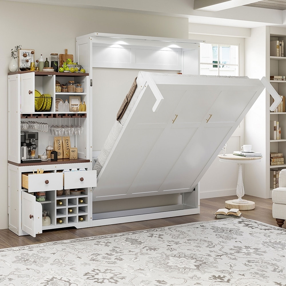 Murphy Bed with Storage Cabinet