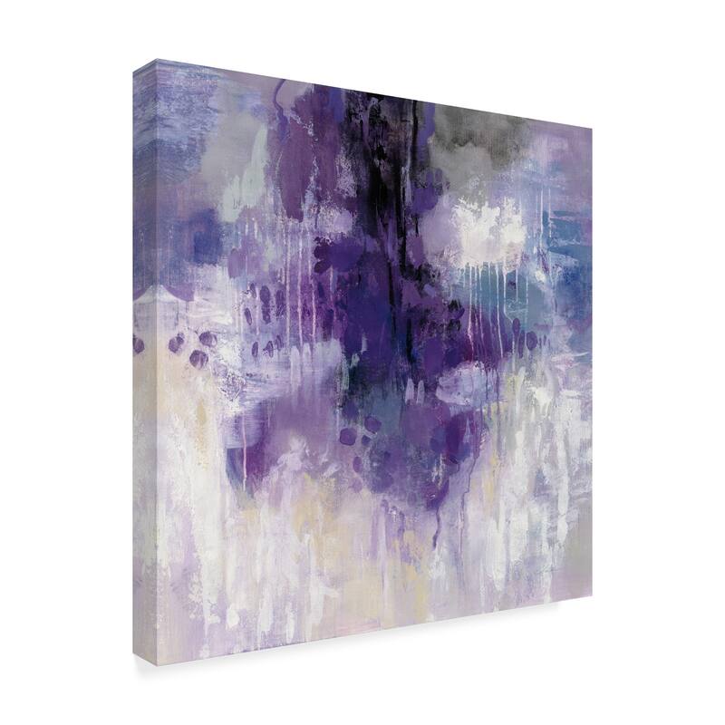Silvia Vassileva 'Violet Rain' Canvas Art