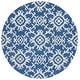 preview thumbnail 53 of 86, SAFAVIEH Handmade Blossom Linna Modern Floral Wool Rug 6' Round - Navy/Ivory - Round