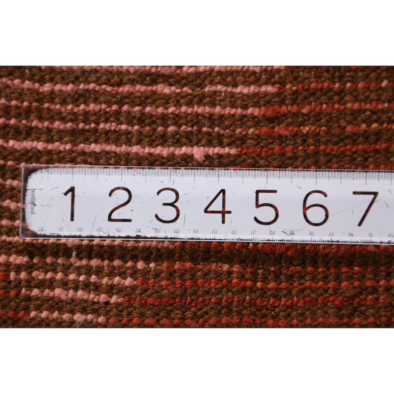Orange Tribal Moroccan Oriental Rug Hand-Knotted Tribal Wool Carpet - 7'0" x 9'7"