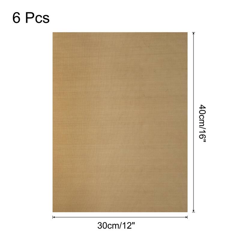 Heat Resistance Oven Liners, Non-Stick Oven Liner, Brown - Brown-6Pcs - 12" x 16"