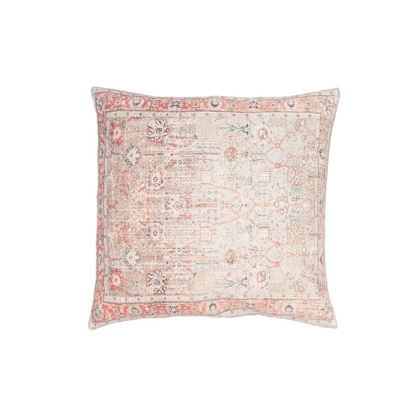 Heavily Distressed Multicolor Print Cotton Pillow. Opens flyout.