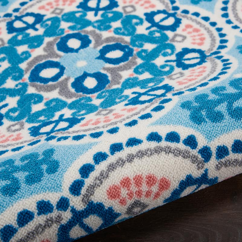 Waverly Sun N' Shade Boho Geometric Modern Indoor/Outdoor Area Rug