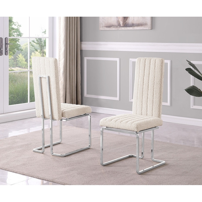 Best Quality Furniture Boucle Fabric 2pc Chairs