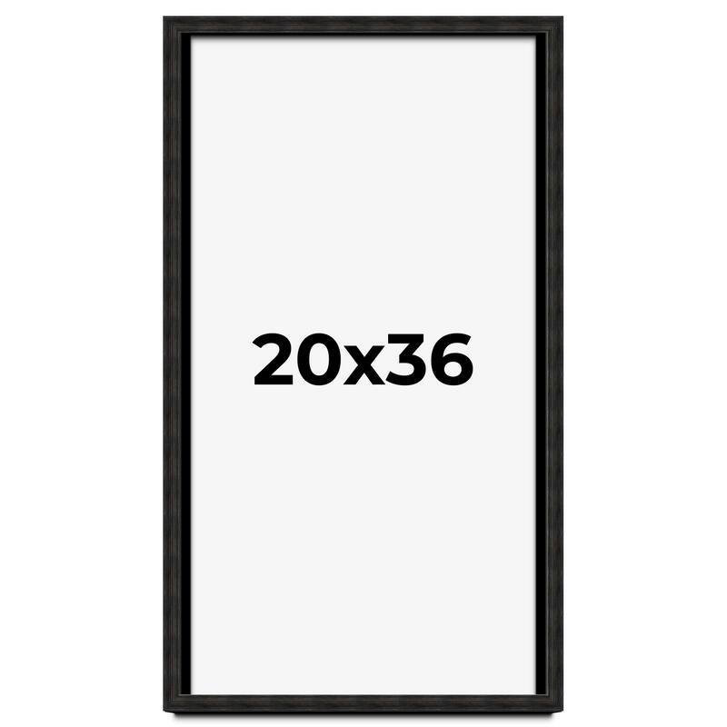 20x36 Shadow Box Black Rustic Barnwood Display Frame | 1.125 Inch