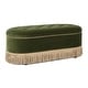 preview thumbnail 11 of 23, Melinda 48.5" Upholstered Tufted Oval Storage Bench with Bullion Fringe