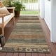 preview thumbnail 1 of 5, Machine Washable Indoor/ Outdoor Boho Global Chantille Rug Fern - 2'3" x 7'6"