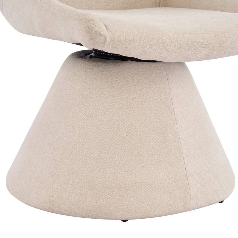 Christopher Knight Home - Modern 180° Swivel Upholstered Dining Chairs Set with Metal Frame & Wrap-round Design, Set of 2