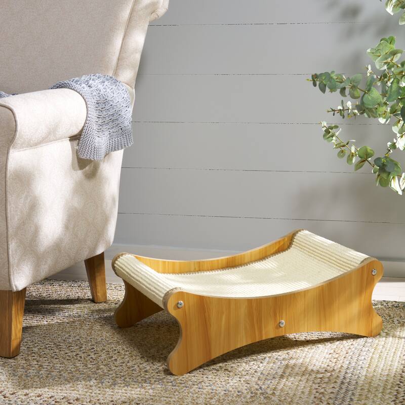 SAFAVIEH Home Natural/Ivory 15"W x 24"L x 8''H Sisal Cat Scratch Lounger - 15"W x 24"L x 8''H