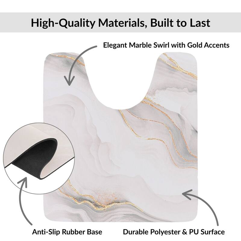 Decorative Contour Bath Mat 20x18 Ultra Absorbent Quick Dry Rug