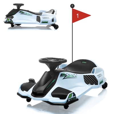 24V Kids Electric Drift Go-Kart with Adjustable Speed, LED Lights, Music, USB Port – Safe Ride-On Vehicle