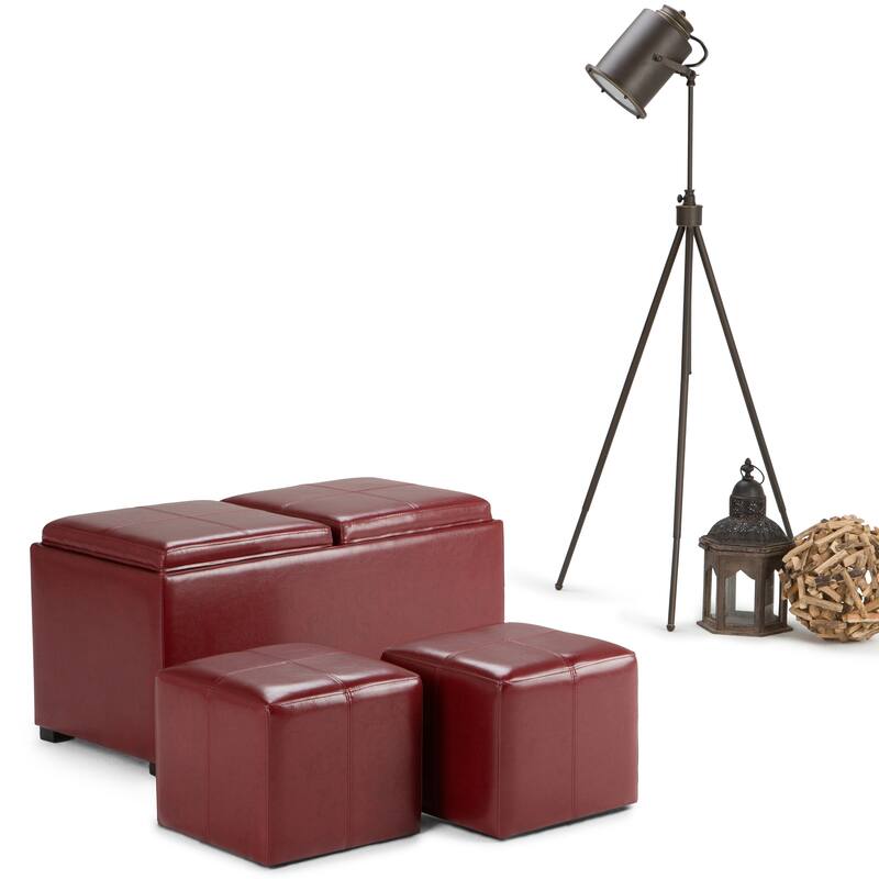 WYNDENHALL Franklin Upholstered 3-piece Ottoman Set
