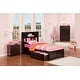 preview thumbnail 2 of 7, Newport Twin XL Platform Bed with Footboard and 2 Drawers in Espresso
