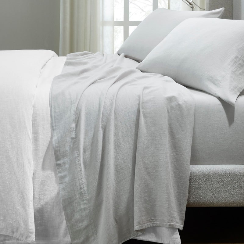 Superior Chloe 100% Cotton Percale Linen Texture Sheet Set