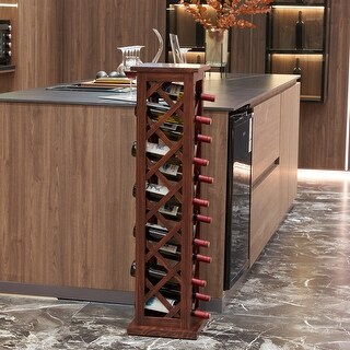 Vertical checkered wine rack/Solid wood wine rack /Home wine rack ...