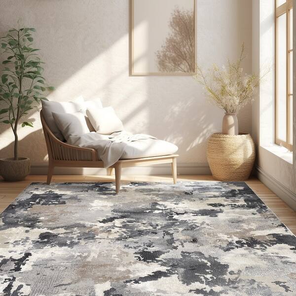 RugBerry Venus Abstract Splatter Modern Contemporary Abstract Rug - Bed ...