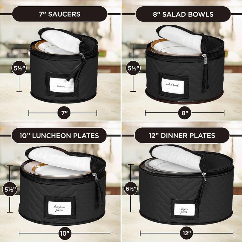 Dinnerware Storage Organizer 5-Piece Set for Fine China, Plates, Saucers, Bowls, Tableware Cups & More.