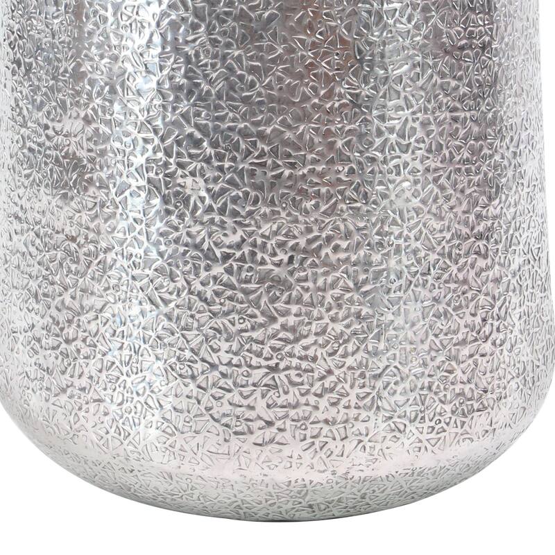 Aluminum Metal Indoor Outdoor Planter with Hammered Design - Set of 3 Silver or Gold - Roche River Decor