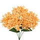 preview thumbnail 2 of 2, Set of 2 Orange Artificial Star Hydrangea Flower Stem Bush Bouquet 18in - 18" L x 12" W x 12" DP