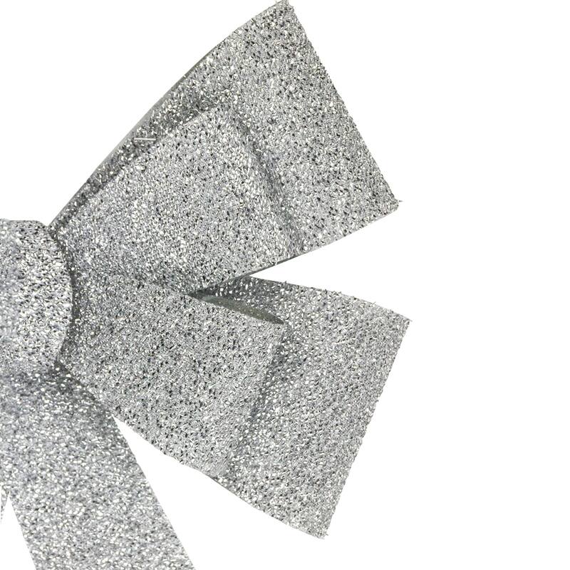 24" LED Lighted Tinsel Bow Christmas Decoration