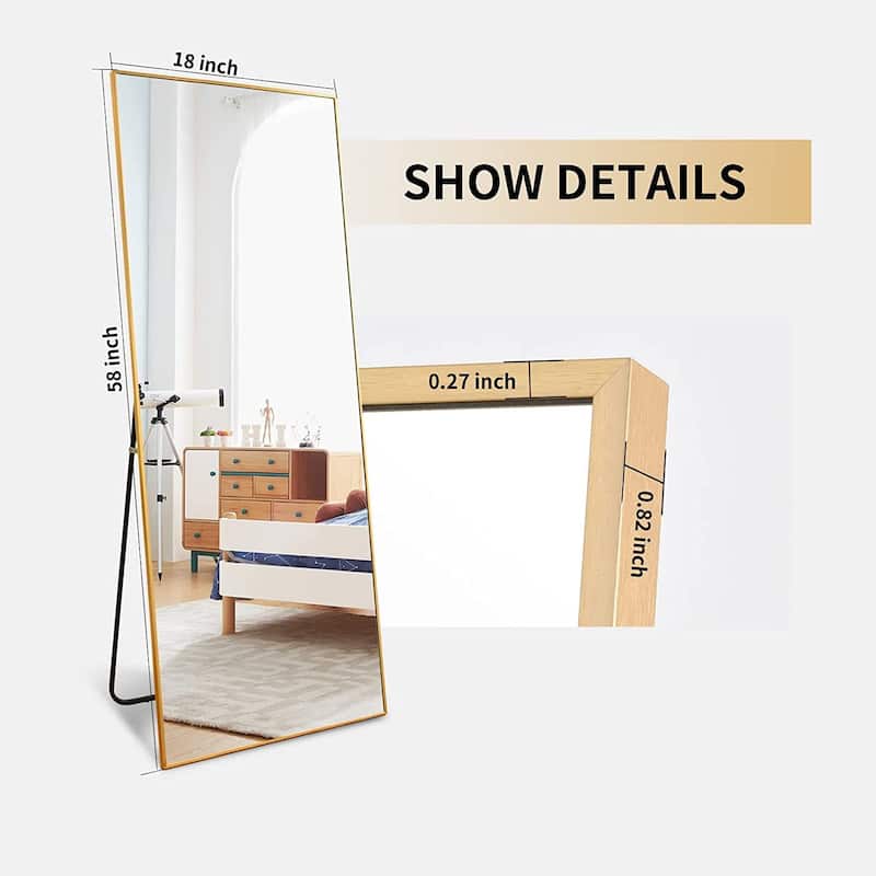58 x 18 Rectangle Full Length Mirror for Hanging and leaning