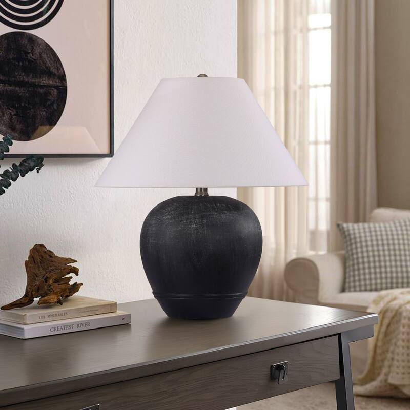Ceramic Table Lamp with Linen Shade