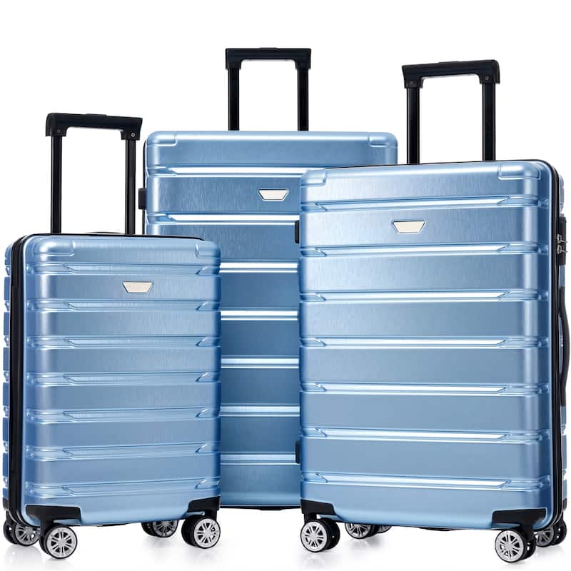 Luggage Sets 3 Piece For Men Women, Carry On Travel ABS Luggage, Hardshell Lightweight Durable Suitcase w/Spinner Wheels